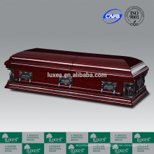 LUXES Funeral serviço americano venda quente caixões de madeira MDF